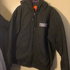 Winter coat w/ Bergdorf Goodman embroidered logo